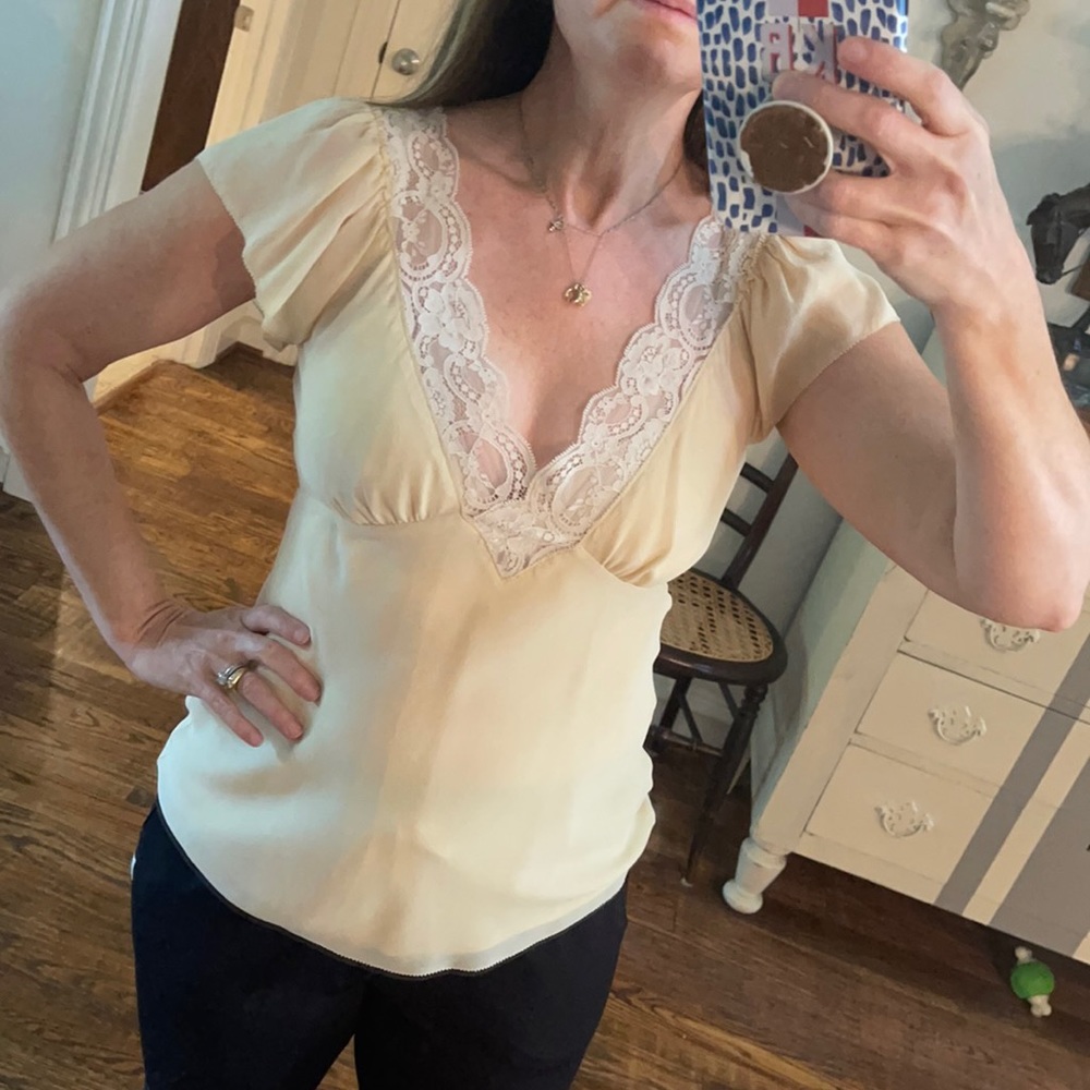 Off white Elie Tahari camisole style blouse